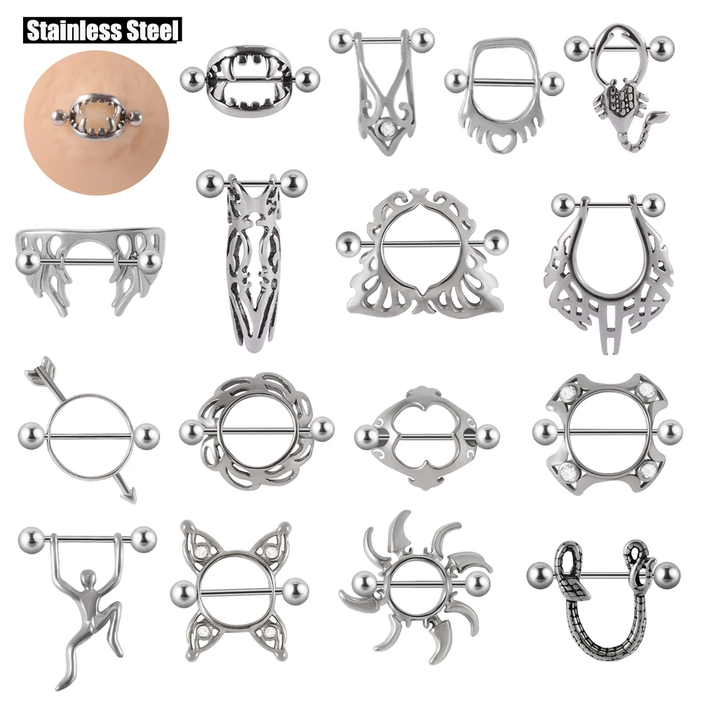 

New Butterfly Snake Arrow Nipple Piercing Barbell Stainless Steel Nipple Piercing Barbell Women Body Sexy Breast Jewelry 16G