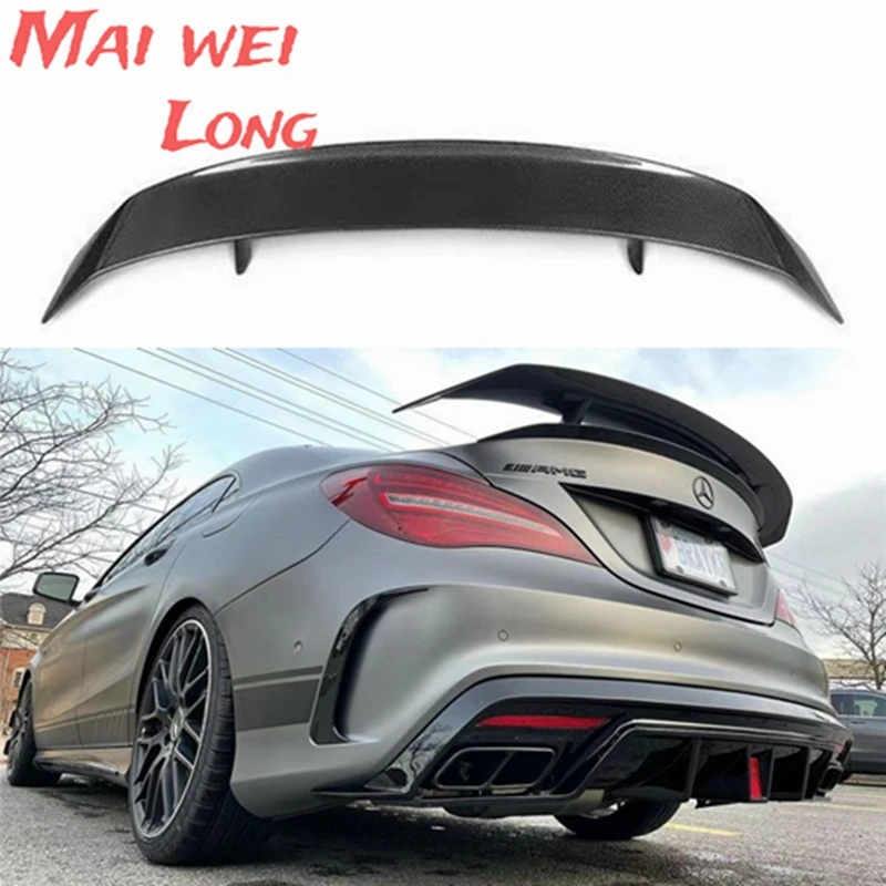 Gt Spoiler For Mercedes Cla Wing Cla45 W117 C117 Matt Carbon Fiber Rear