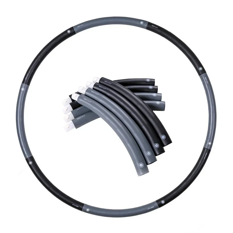 Fitness Exercise Hoop Removable 8 Section Foam Hoop Gym Fitness Thin Waist Circle Indoor Equipment