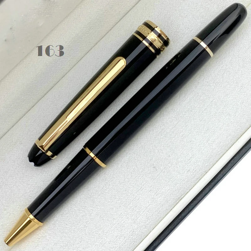 Alta Qualità163 Luxury Mb Monte Resin Mb Meisterbloccato Rollerball Fountain Blance Ball Pens 149 Fountian Pen View Window