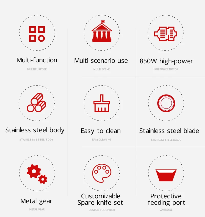 Description Picture 5 of itemElectric Meat Cutter, Commercial Stainless Steel Automatic Vegetable Cutter, Small Household Appliance