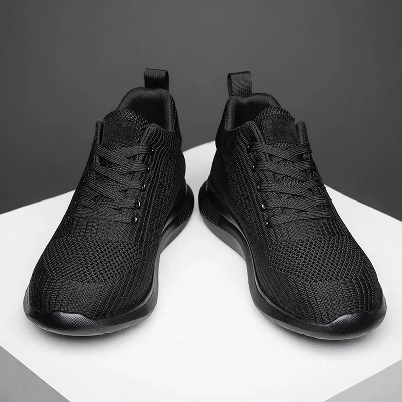 Big Size 37-47 Men Breathable Mesh Elevator Sport Shoes Soft Comfortable 6cm Hidden Heels Lift Height Increasing Casual Sneakes 3