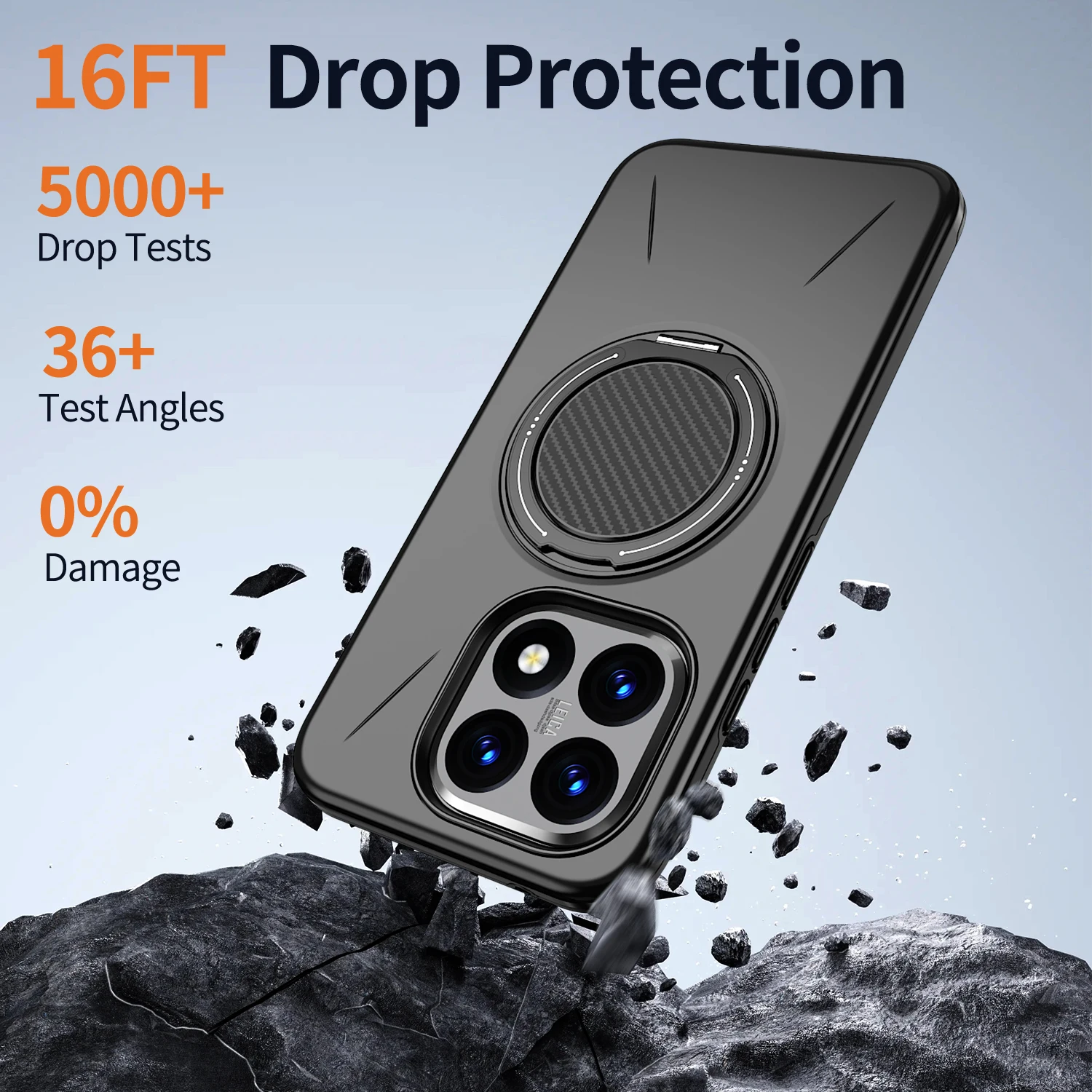 360° Magnetic Shockproof Phone Case with Stand Holder and Magsafe Compatibility