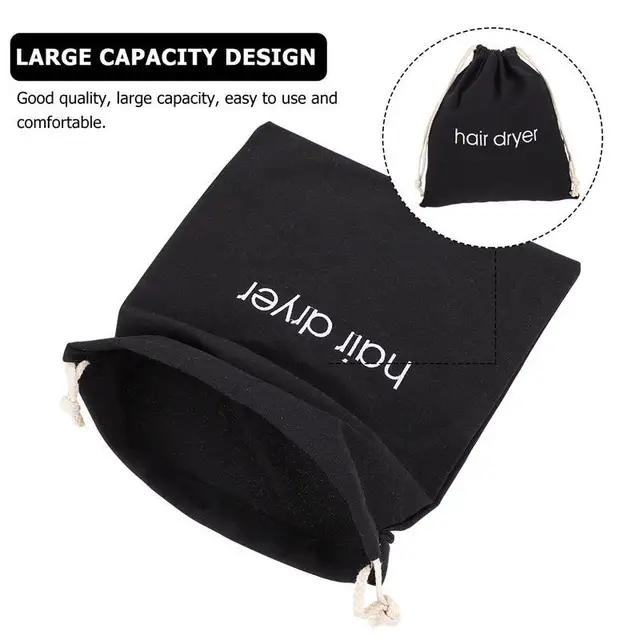 Hajszárító Táska Utazási Húzózsinós Tasak Vendégszoba Alapvető Fontosságú, Legjobb Méretű Kefe Fúvás - Image 5