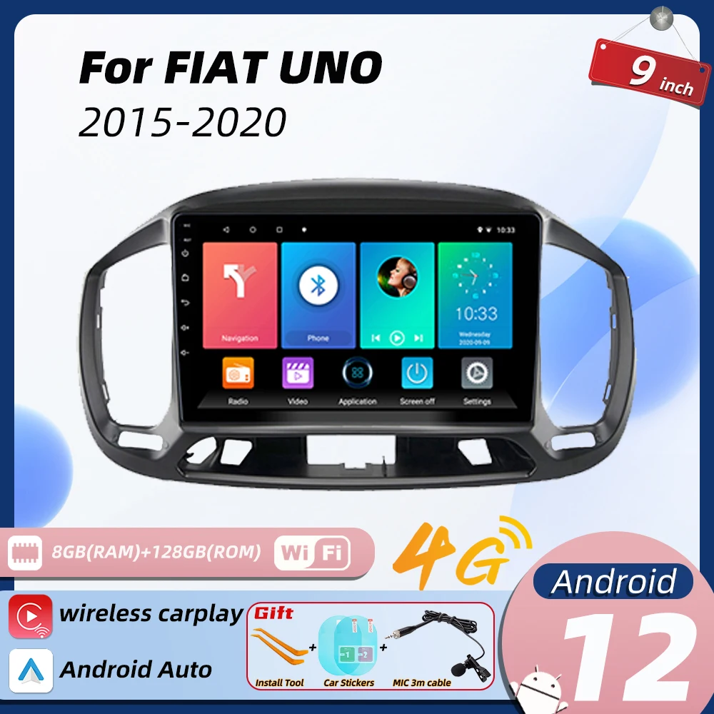 

2 Din Android Radio Stereo for FIAT UNO 2015-2020 Car Multimedia Player Navigation GPS WIFI Autoradio Head Unit Autoradio Audio