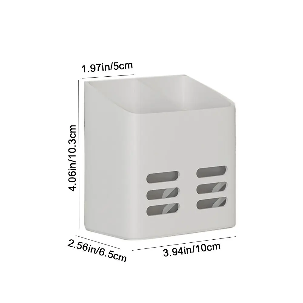 White/Grey Toothpaste Shelf Non-punch Wall-mounted Comb Storage Container Plastic Large Capacity Toothbrush Toothpaste Holder 6