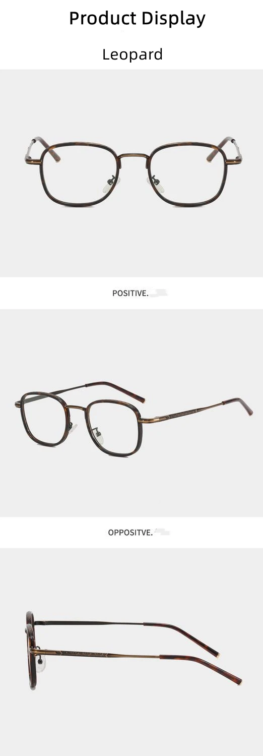 Retro japanischen Stil kreisförmige Metall geschnitzt Männer Frauen Brillengestell optische Rezept individuelle Anti-Blaulicht-Brille – Detail 7