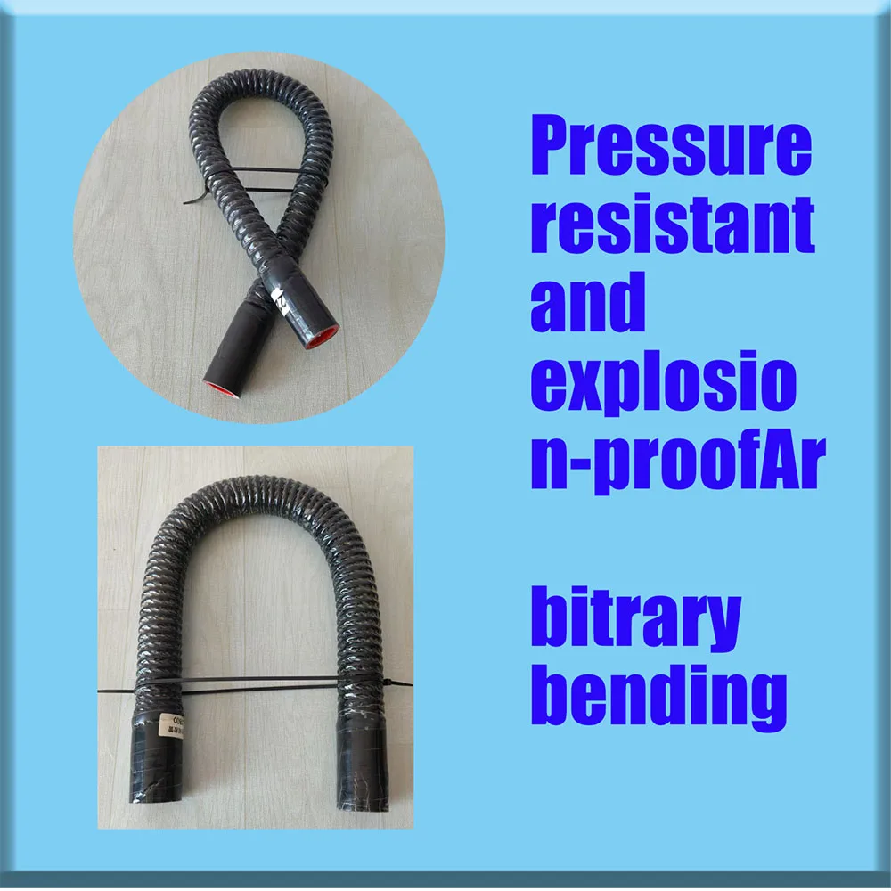ID16mm~110mm silicone steel wire corrugated pipe, high temperature and pressure resistant, suitable for various machinery