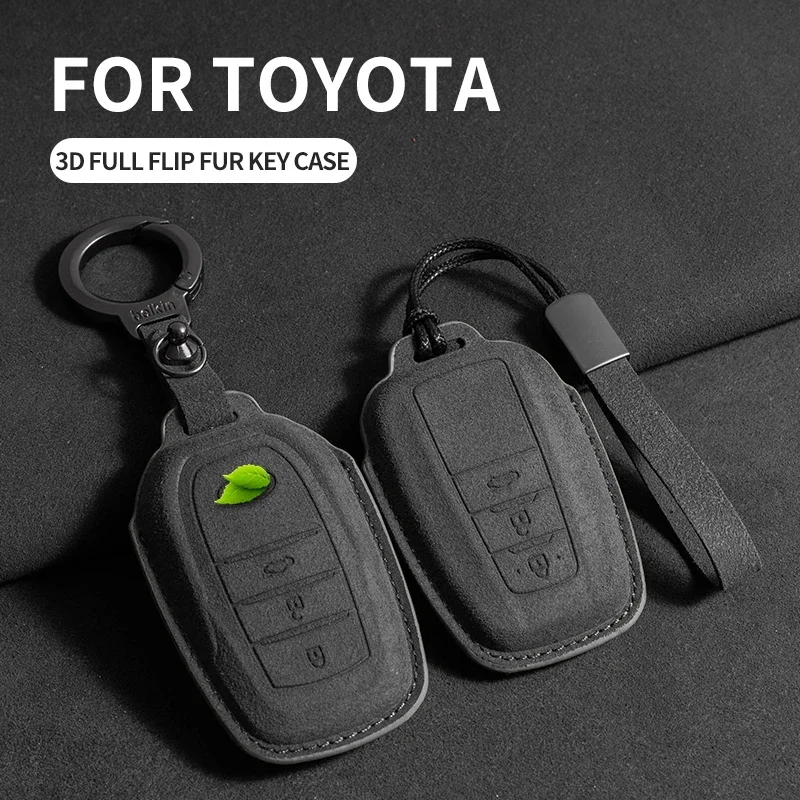 

Car Remote Key Case Cover For Toyota Prius Camry Corolla CHR C-HR RAV4 Land Cruiser Prado 2 3 4 Button Leather Fob Accessories