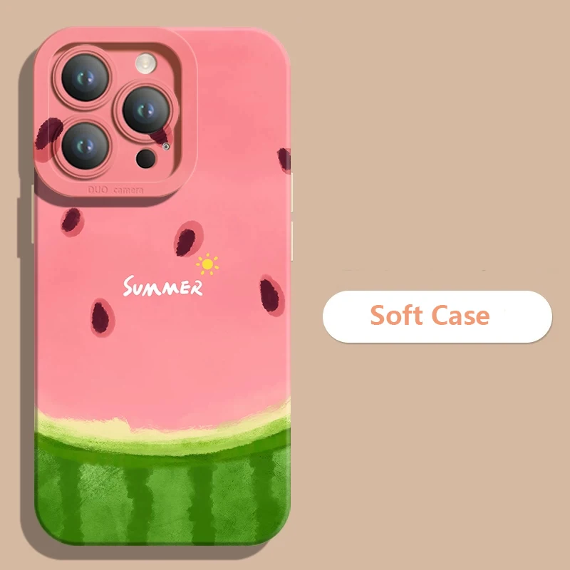 Summer Cool Watermelon Cat Phone Case - Refreshing Design Cover