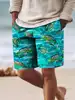 2024 3D Printed Hawaiian Vacation Style Printing Shorts Men's Casual Board Shorts Swim Trunks Drawstring Breathable Short Summer 5