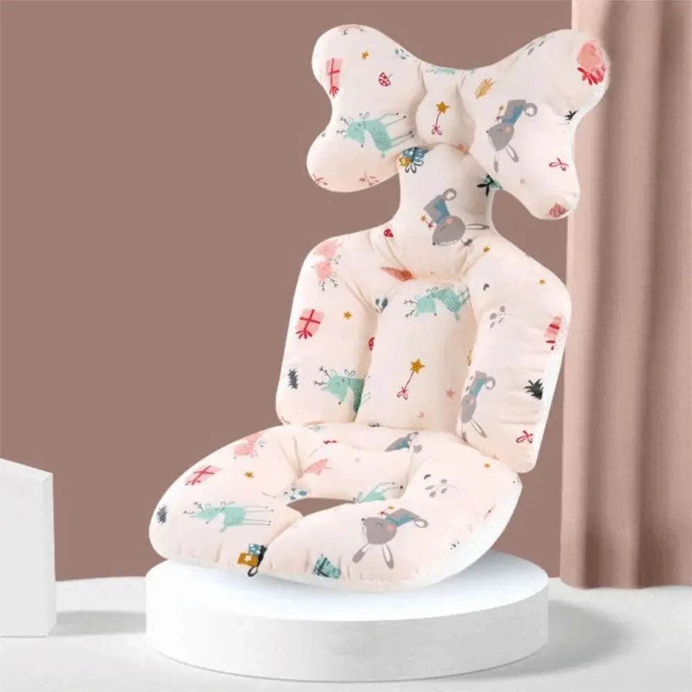 Soft Baby Stroller Cushion Comfortable Breathable Baby Pram Seat Mat Car Seat Cartoon Printed Dining Chair Cotton Pad Baby Care