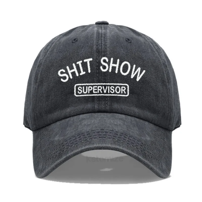 Men's Baseball Cap Women's Sport Golf Caps for Man Washed Cotton SHIT SHOW SUPERVISOR Embroidery Dad Hat Sun Hats Dropshipping 2