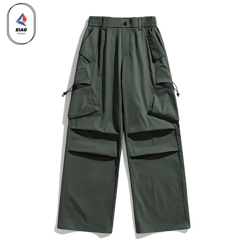 EIAO ​Men Anti-Wrinkle Hiking Pants Spring Summer Waterproof Mountain Style Softshell Outdoor Fishing Windproof Casual Trousers​