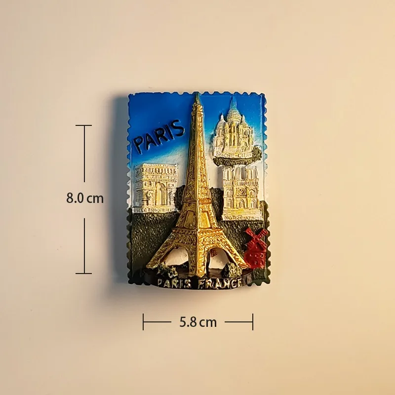 Torre Eiffel Paris Francia Resina 3D Forte Magnete da Frigo