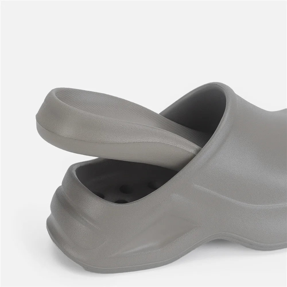 Women Summer Slip-On Non-Slip Slippers for Woman Round Toe Thick Bottom Black Platform Shoes Ladies Flat Comfortable Brand Shoes