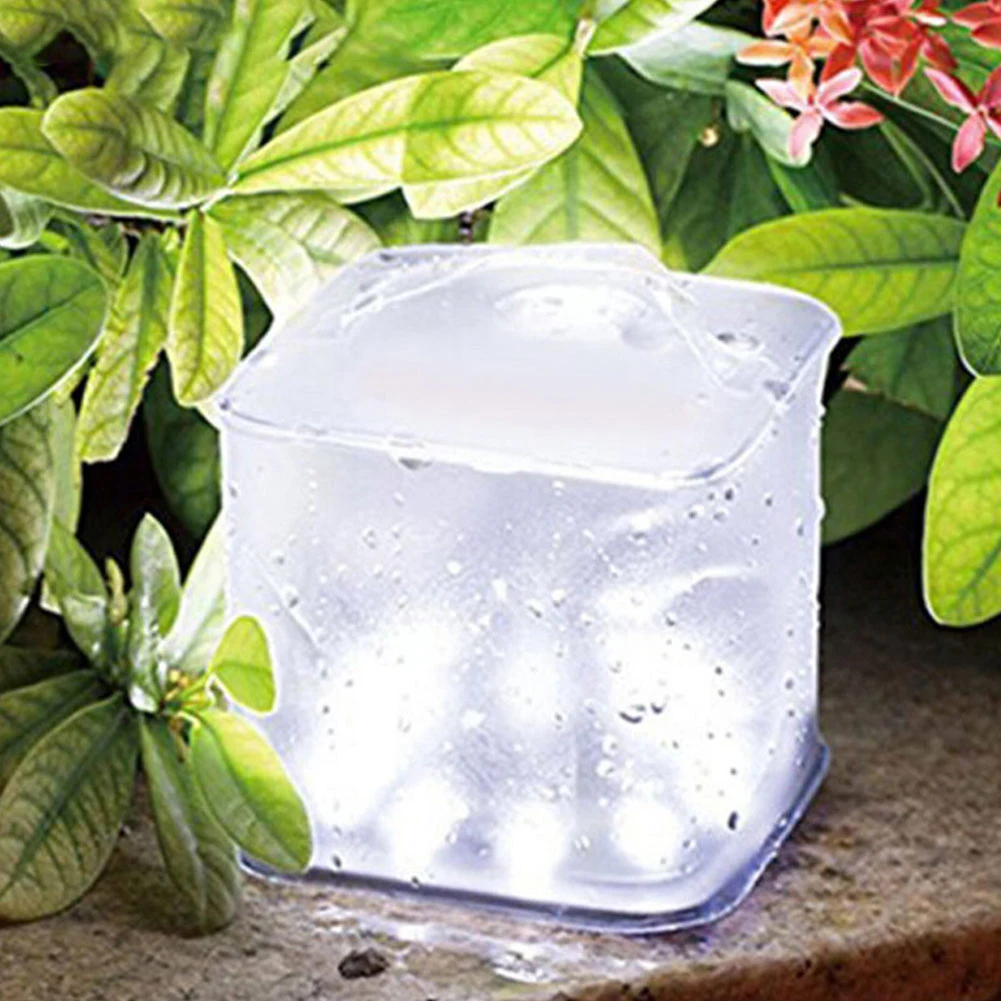 Camping Lamp Inflatable Solar Lamp Folding Solar LED Light Waterproof Outdoor Travel Emergency Camping Light Built In 1000mah Battery 10leds