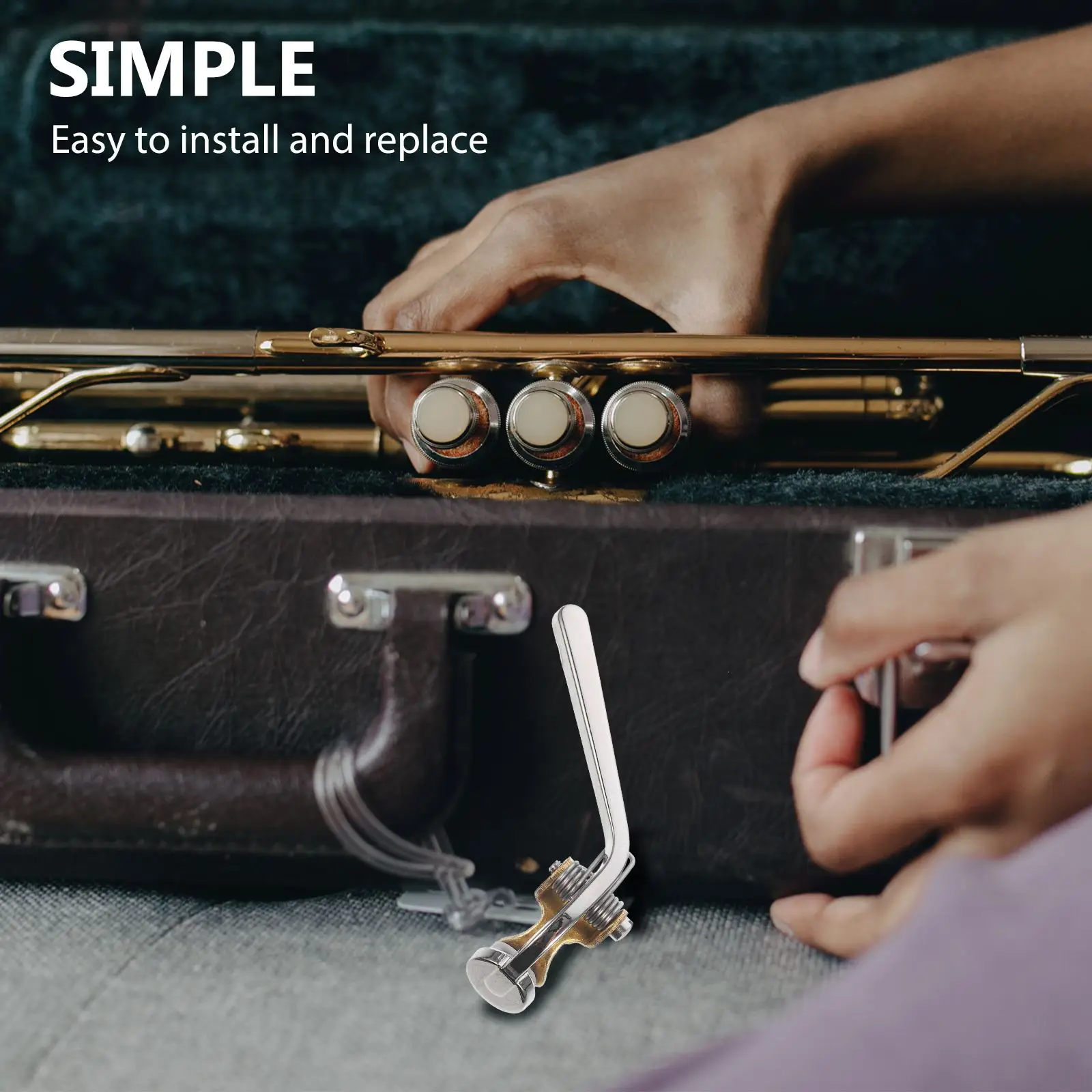 Trombone Accessories 1pc Durable Replace Drain Clique Bond Watergate Key Mounting Trombone Musical Instruments Long Tube Parts