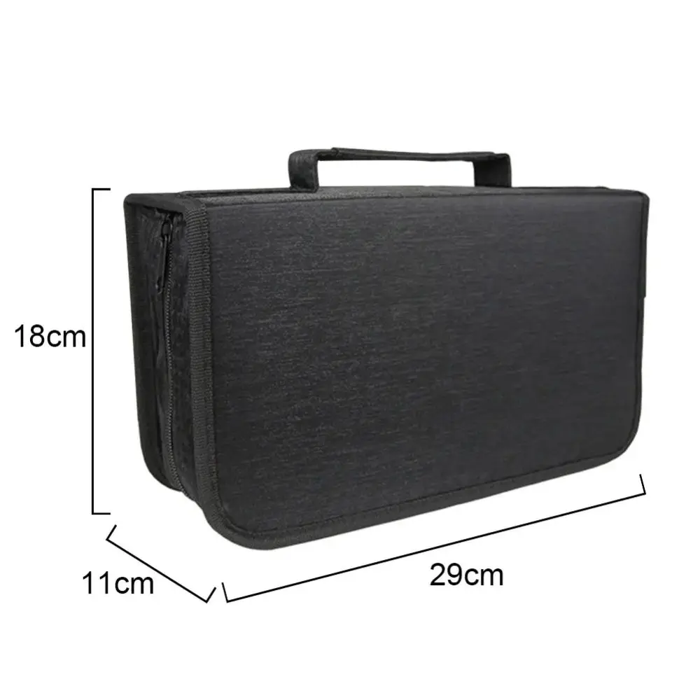 DVD Case Holder 128 Disc CD Storage Bag Zipper Binder Travel Disc Box Waterproof Portable CD Storage Box DVD