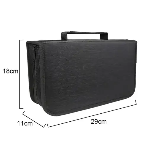 DVD Case Holder 128 Disc CD Storage Bag Zipper Binder Travel Disc Box Waterproof Portable CD Storage Box DVD - Image 5