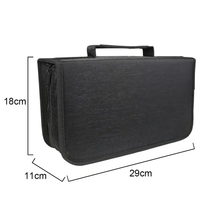 DVD Case Holder 128 Disc CD Storage Bag Zipper Binder Travel Disc Box Waterproof Portable CD Storage Box DVD - Image 5