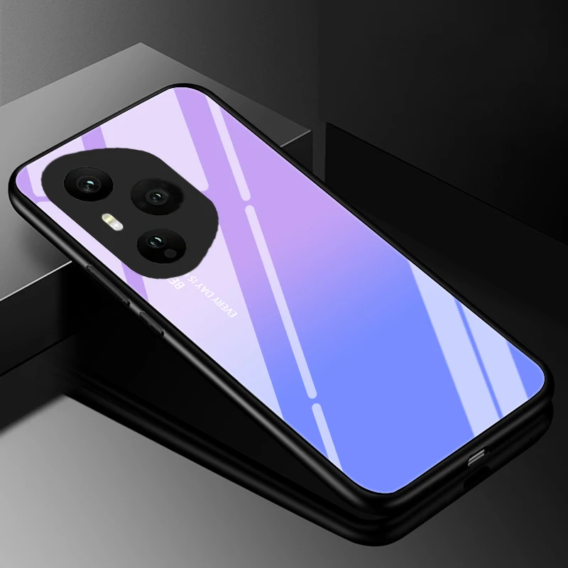 Luxury Tempered Glass Hard Back Bumper Phone Case