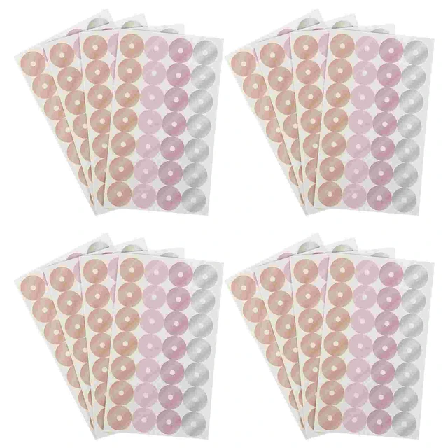 16 Sheets of Hole Punch Reinforcement Stickers Decorative Loose-leaf Paper  Hole