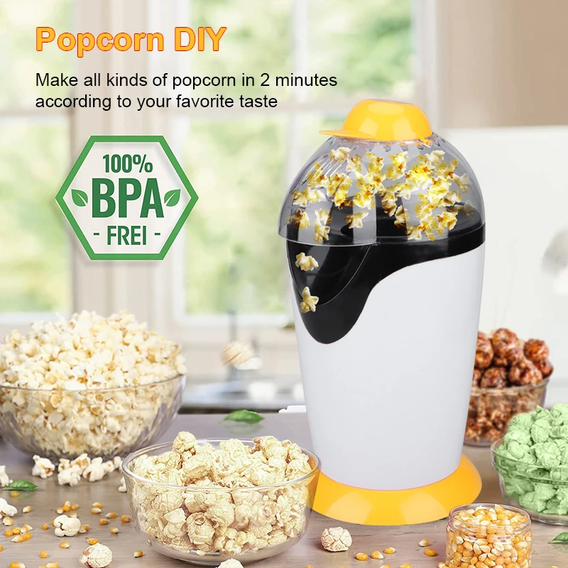 Electric Popcorn Machine Household Mini EU Electric Automatic Popcorn Maker with A Swirl The Non-stick Liner DIY Corn Popper popcorn popper