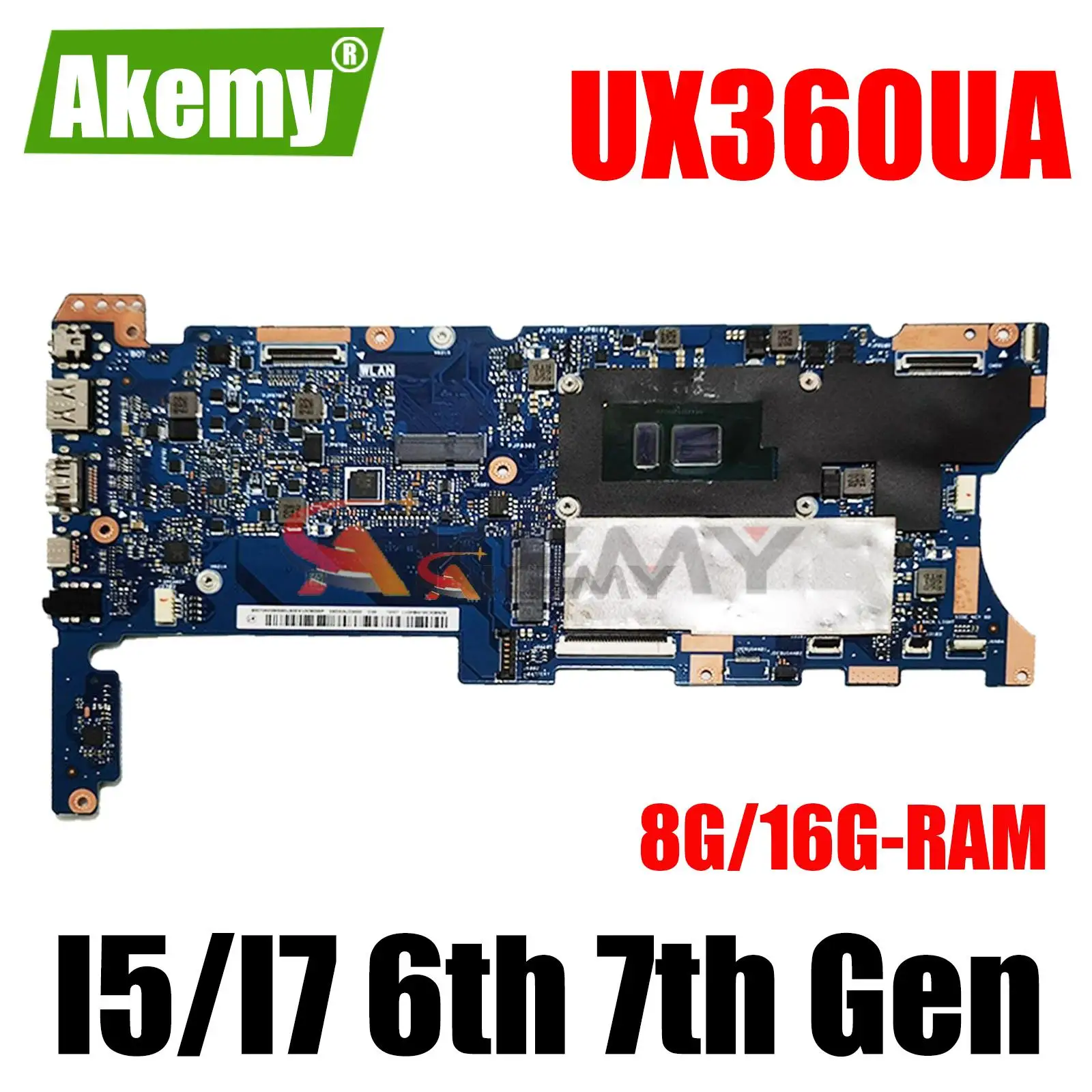 

UX360UA MAINboard For ASUS Zenbook Flip UX360UAK UX360U Notebook Motherboard With I5/I7 6th 7th GEN 8G/16G-RAM 100% Test