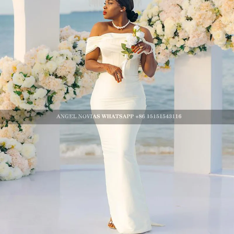 Sheath Ivory Bridesmaid Dress with Bow Off Shoulder Evening Prom Formal Party Birthday