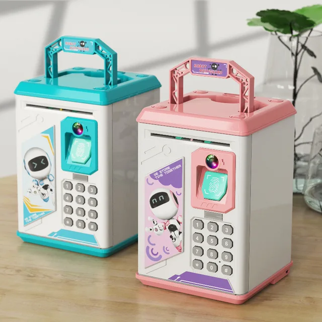 ParentChild Money Bank MultiAccount Setup Financial Management Toy Safe Fingerprint Unlock for 5+ Year Olds 2