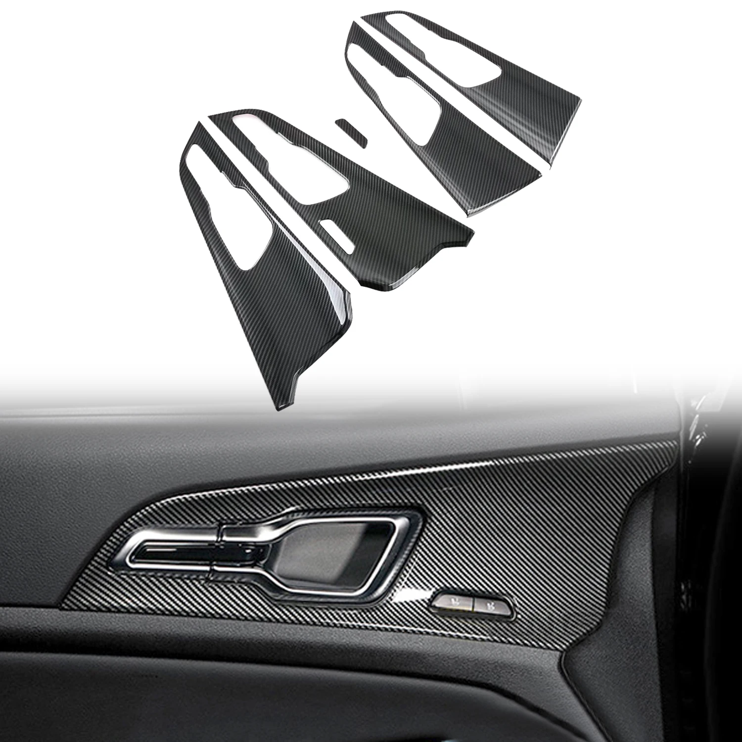 

Only Fit LHD! Car Accessories For Kia Sportage NQ5 2022 2023 Carbon Fiber Style ABS Interior Door Handle Cover Trim