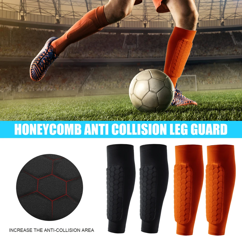 Leg Sleeves Shin Guards Shockproof Honeycomb Support Sock Shin Protector Soccer Gear Soccer Shields Sports Legging Sleeves soccer shin guards shin guard pads