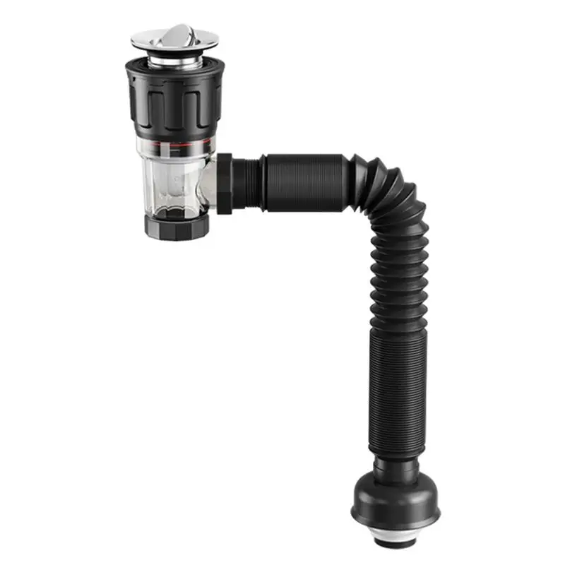 Flexible Sink Drain Pipe Expandable Anti-Odor Drain Outlet Hose Adjustable Wash Basin Sink Hose Sealing Tubing Pipe