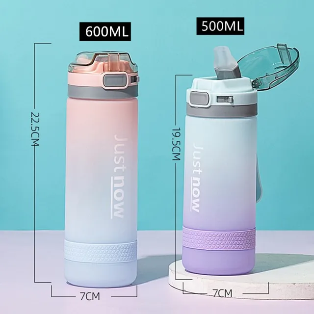 600ml New Fashion Water Bottle Items Portable Outdoor Shaker Sport Cute Drinking Plastic Water Bottles For Girls 6