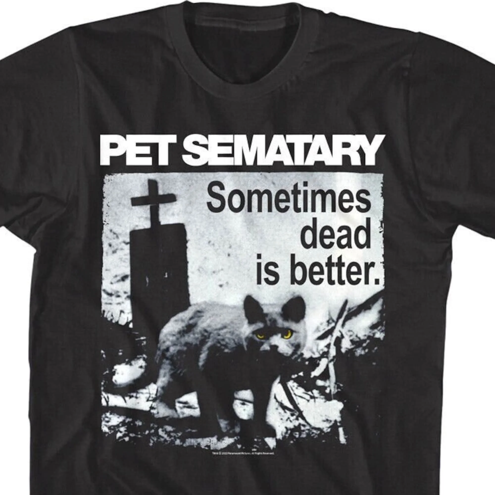 Pet Sematary Shirt Dead Is Better Evil Cat Magliette Da Uomo