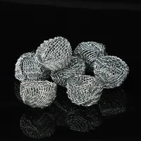 10Pcs Tobacco Ball Filter Burning Mesh Ball Hollow Smoking Pipe Metal Promote Combustion Supporting Net Silver Smoking Tool 1