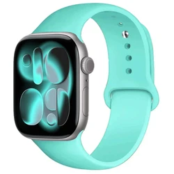 Premium Silicone Sport Band for Apple Watch - Flexible and Durable Strap (21 Ice blue)