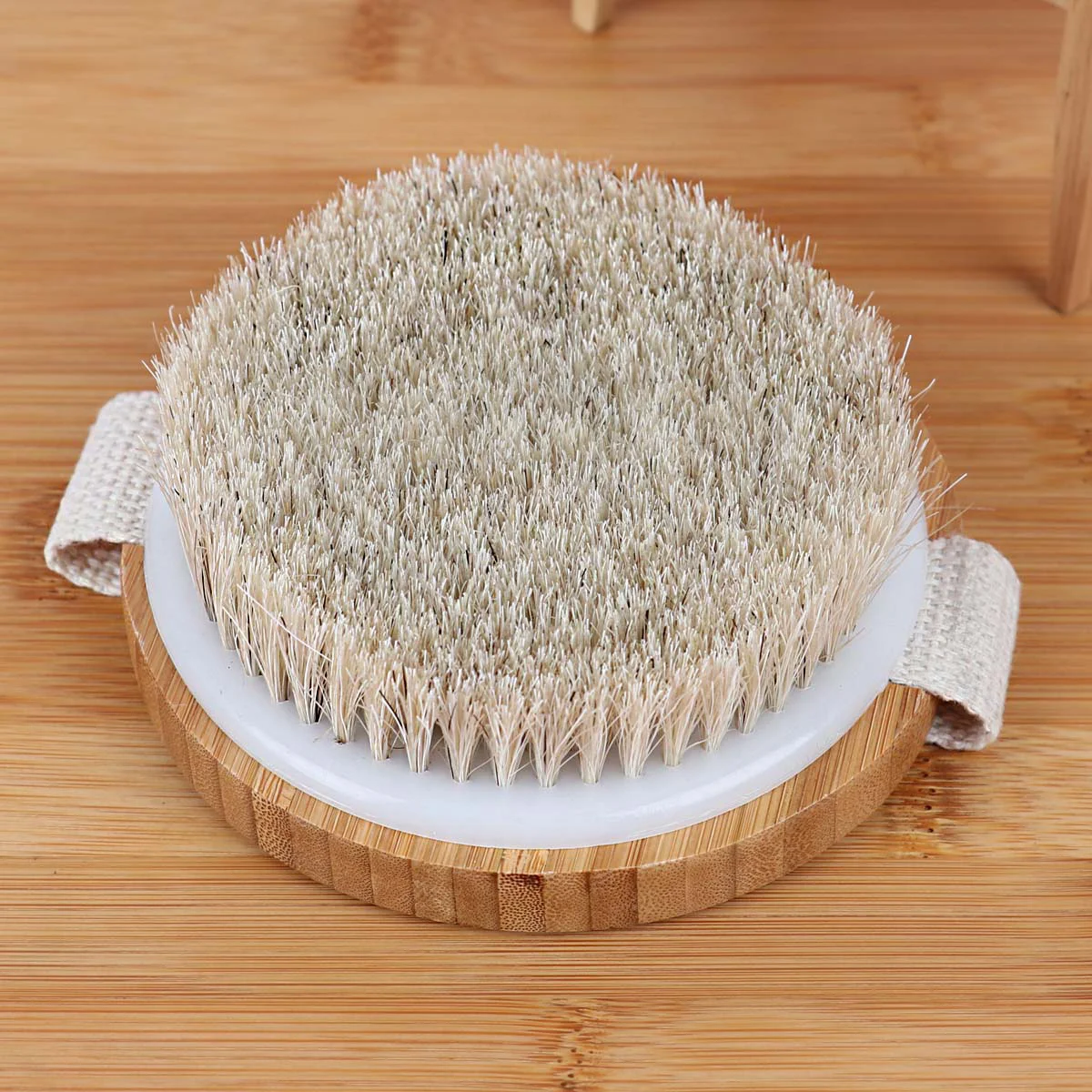 Professional Dry Brush Dry Skin Body Brush Cellulite Massager with Horsehair Back Brush Scrubber Skin Clean and Exfoliation 2