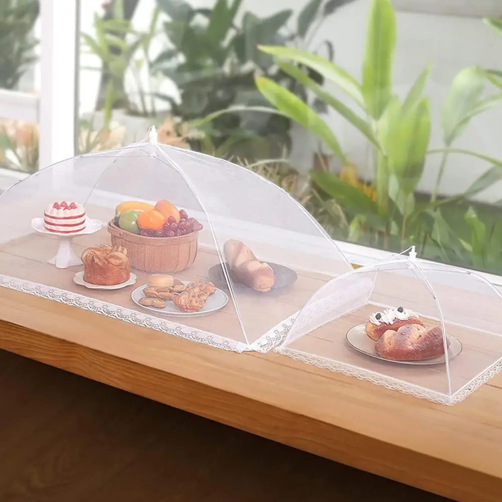 Kitchen Food Cover Foldable Anti Fly Mosquito Mesh Style Outdoor Cover Table Gadgets Tent Kitchen Picnic Dinner Umbre V5I2