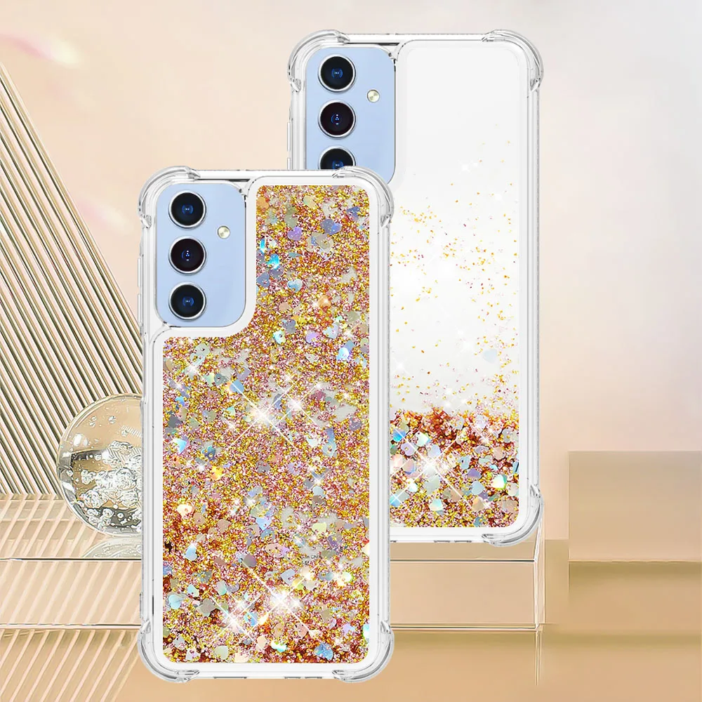 Glitter Liquid Quicksand Handyhülle für Samsung Galaxy A06 A16 A26 A36 A56 A15 A35 A55 A14 A24 A34 A54 A13 A33 A53 A73 A52 Abdeckung – Detail 3