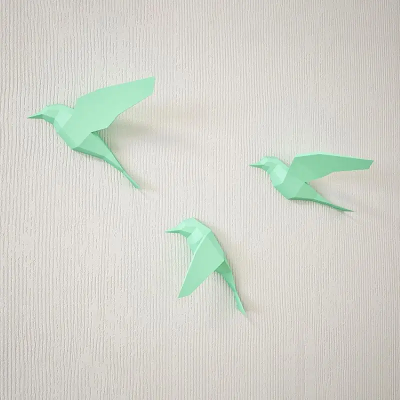 3 새 기하학적 종이 모델 거실 장식, 벽걸이 DIY 종이 컷 홈 장식 장식품