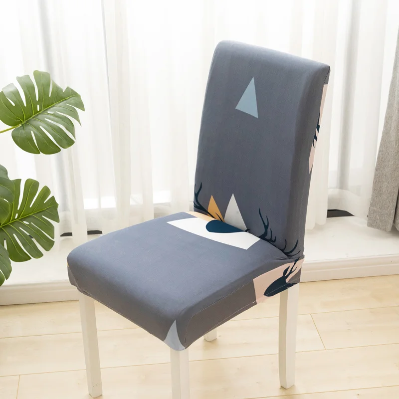 Waterproof Elastic Dining Chair Cover - Protective and Decorative Seat Cover for Kitchen and Restaurant Banquets