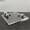 Transparent Acrylic Decorative Storage Tray Jewelry Earrings Organizer Trays Dresser Table Desktop Cosmetics Organizer Container 2