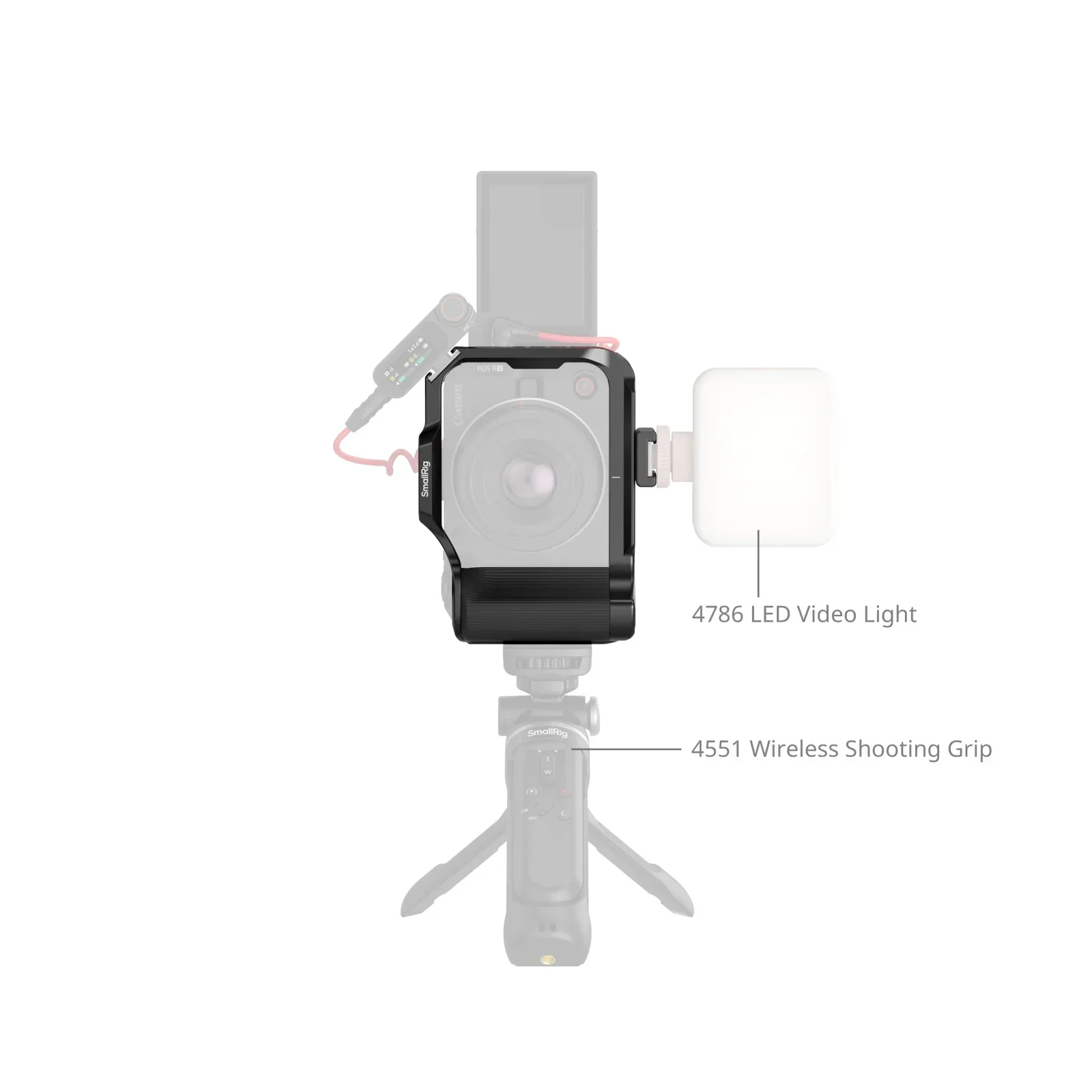 SmallRig Full Camera Cage for Canon EOS R50 V with Silicone Handle & Arca-Swiss