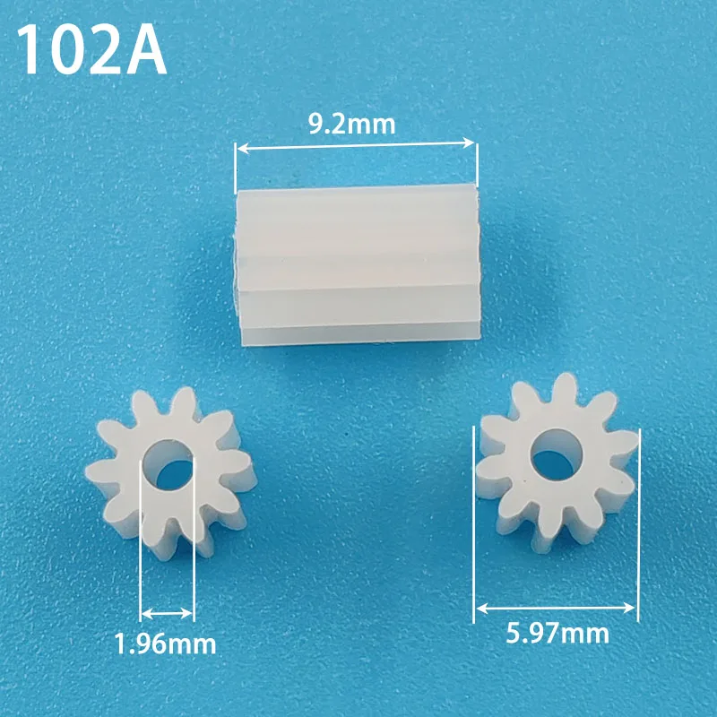 102A 0.5M Long Spur Gear Modulus 0.5 10 Tooth Plastic Gear Motor Fitting Toy Accessories 10pcs/lot motor gear transmission gear electric bike gear cassette deck tape gear electric chain saw gear