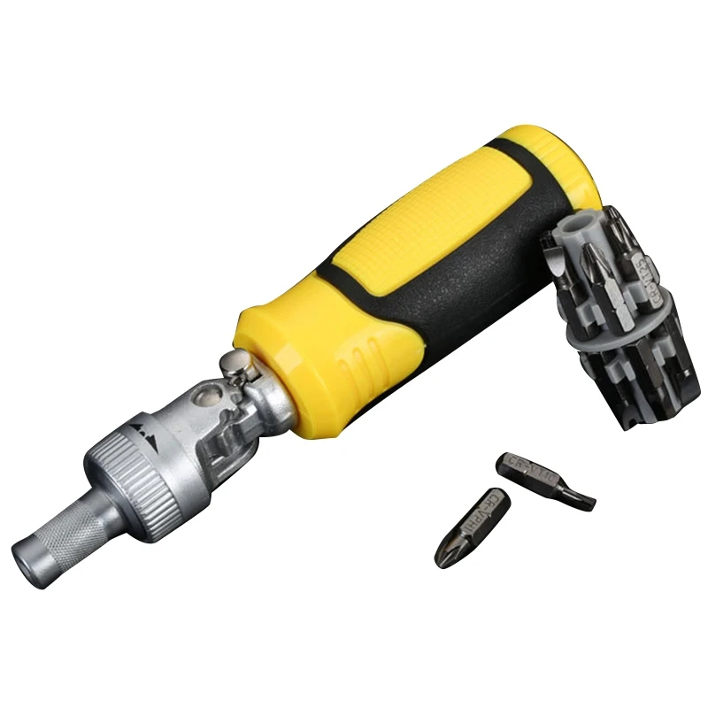 

13-In-1 Ratchet Foldable T-Type With Batch Head Screwdriver Set One Word Plumscrewdriver Household Maintenance Tools