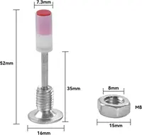 100pcs Mini M8 Threaded Nails Rod Ceiling Spotlight Nanshan Ceiling Integrated Nail Gun Fire Nail Micro Integrated Tube Card 1