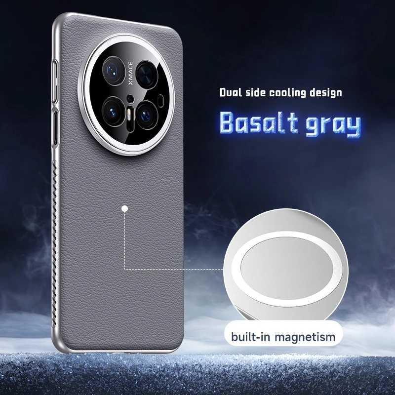 Premium PU Leather Carbon Fiber Shockproof Magnetic Wireless Charging Case