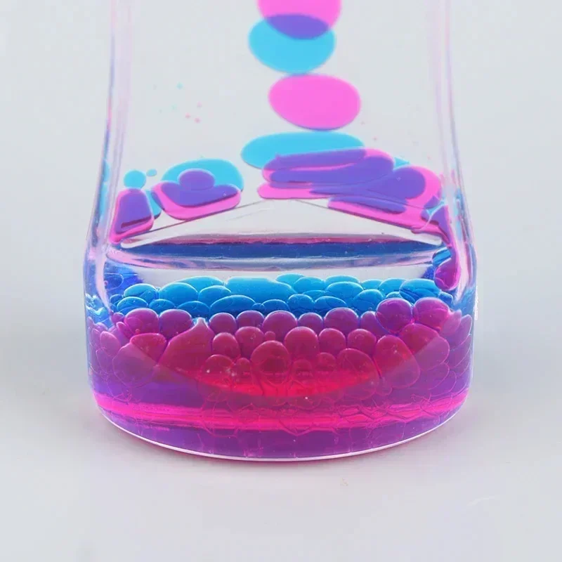 Colored Hourglass Desktop Hourglasses Timer Movement Sensory Toy for Kids Adults Stress Relief Home Office Decor Mixed Color Liquid Motion Bubbler
